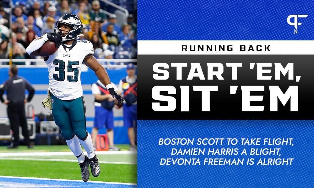 NFL RB Start 'Em, Sit 'Em Week 13: Boston Scott to take flight, Damien Harris a blight, Devonta Freeman is alright