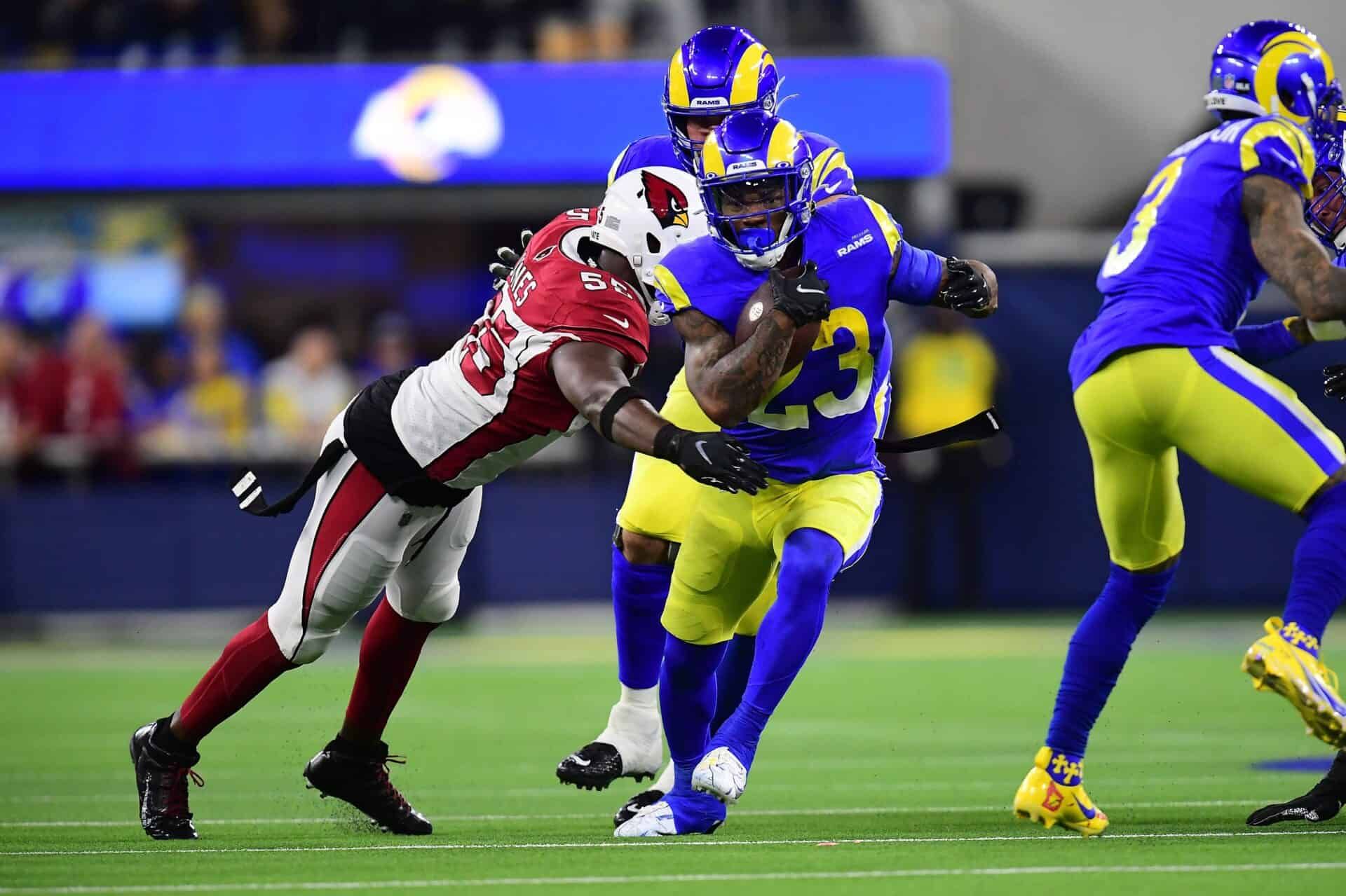NFL DFS Sleepers and Busts, Divisional Round: Cam Akers, Jerick McKinnon, and Giovani Bernard are intriguing options