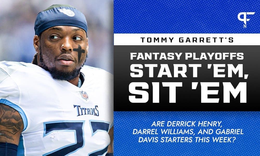 Start 'Em, Sit 'Em NFL Fantasy Playoffs: Are Derrick Henry, Darrel Williams, and Gabriel Davis starters this week?