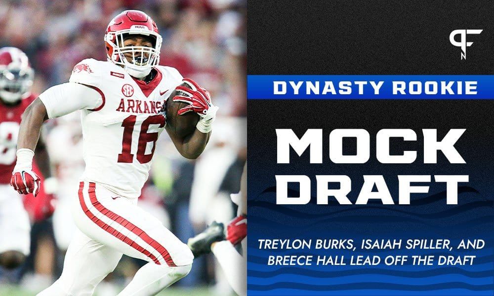 Dynasty Rookie Mock Draft 2022: Treylon Burks, Isaiah Spiller, and Breece Hall lead off the draft