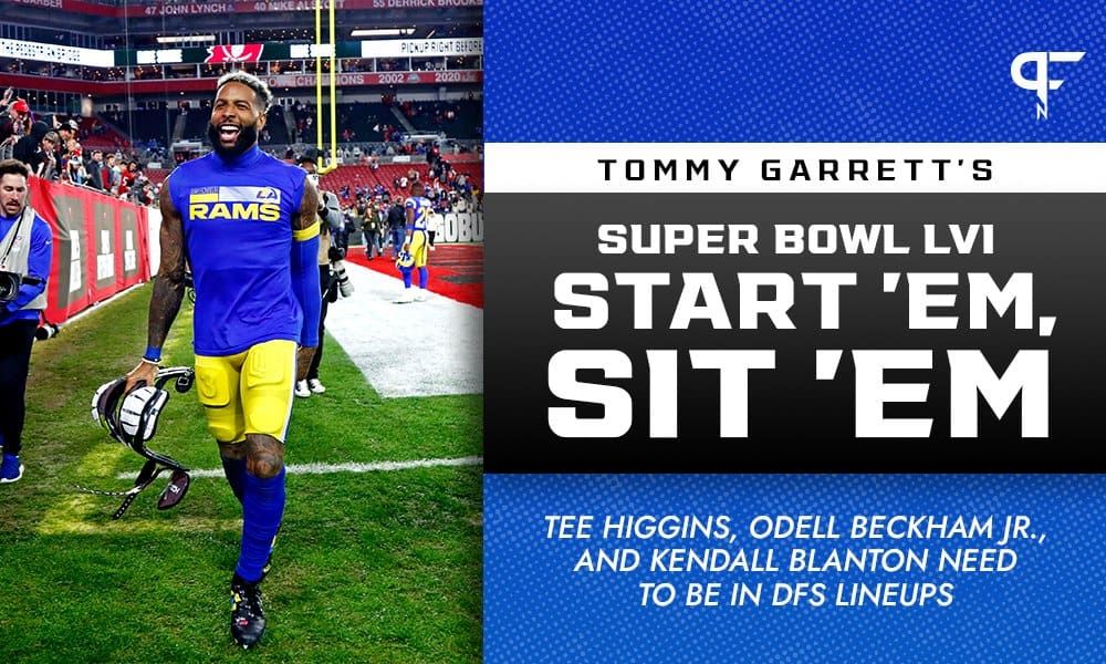 Start 'Em, Sit 'Em Super Bowl 56: Tee Higgins, Odell Beckham Jr., and Kendall Blanton need to be in DFS lineups