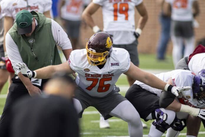 Central Michigan 2022 NFL Draft Scouting Reports include Senior Bowl representatives Bernhard Raimann and Luke Goedeke