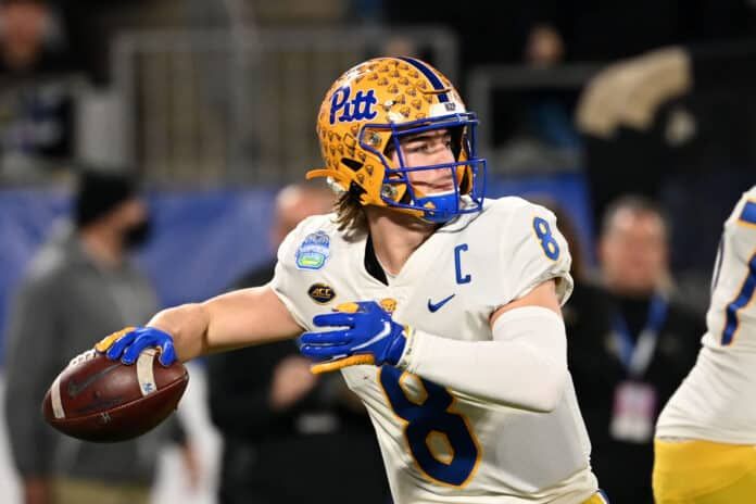 Pitt quarterback Kenny Pickett deflects hand size questions, emphasizes skills at Senior Bowl