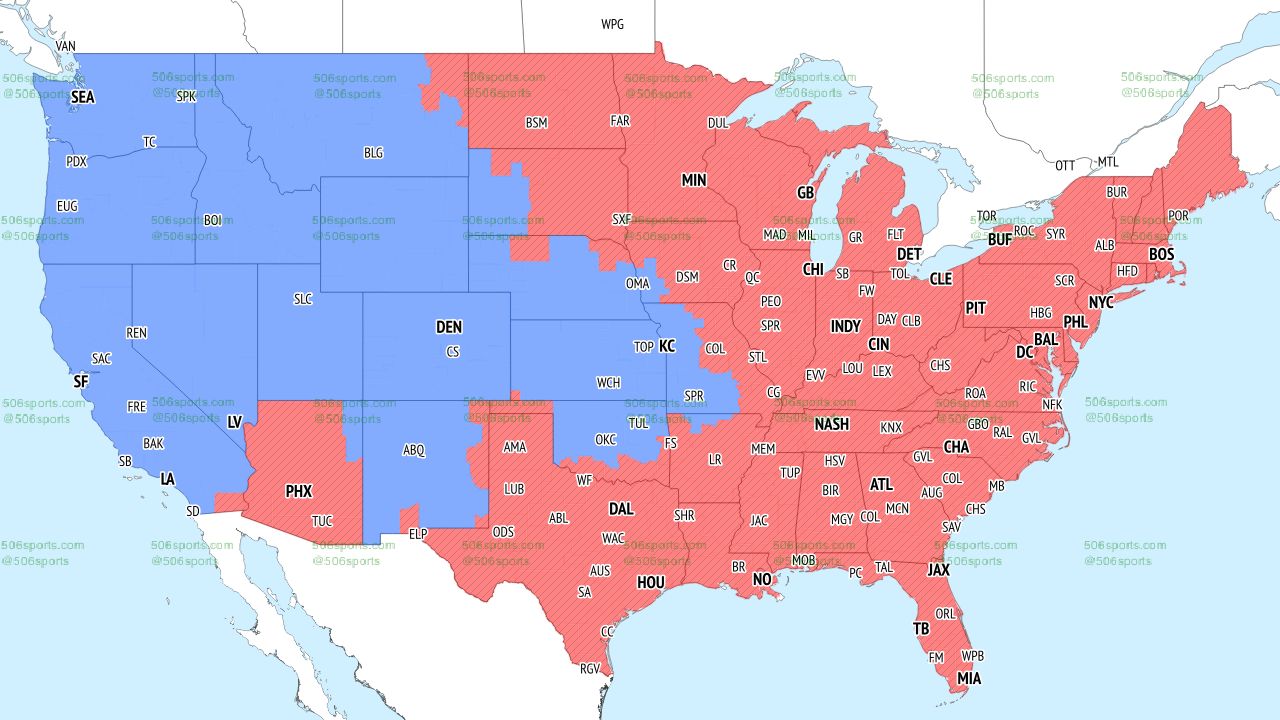 CBS late game coverage map for Week 4, 2022