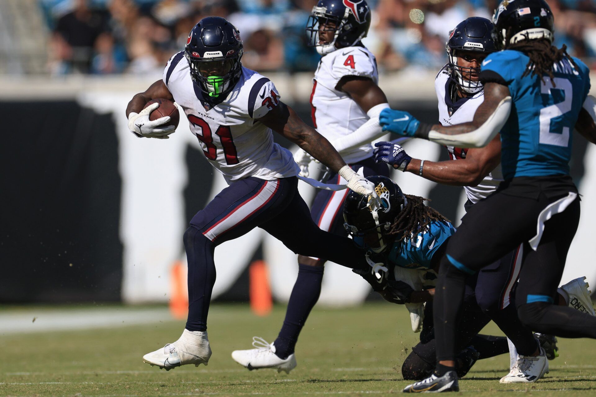 Raiders vs. Texans Player Props: Dameon Pierce, Josh Jacobs, and Brandin Cooks Are Top Targets