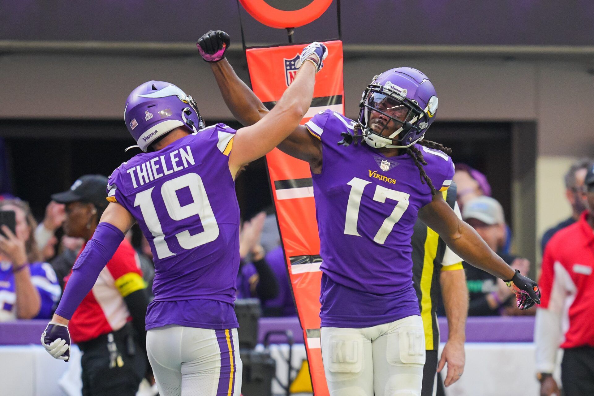 Midweek Fantasy WR Rankings Week 12: Adam Thielen, Jakobi Meyers, Marquise Brown, Tyler Boyd, and More