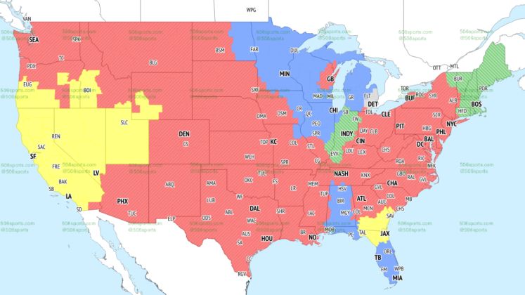 NFL Coverage Map Week 9: TV Schedule for FOX, CBS Broadcasts