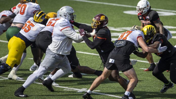 Tuesday 2023 Senior Bowl Team Practice Report: Jaelyn Duncan and Dawand Jones Dominate