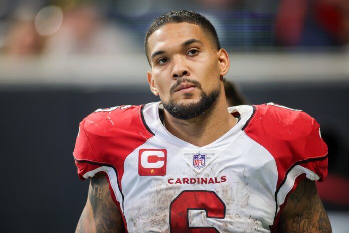 James Conner on the sideline against the Falcons.