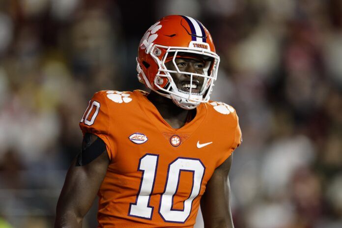 Clemson Tigers wide receiver Joseph Ngata (10) during a game.