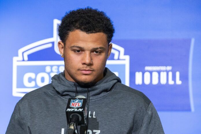 Cincinnati linebacker Ivan Pace Jr. speaks at the NFL Combine.