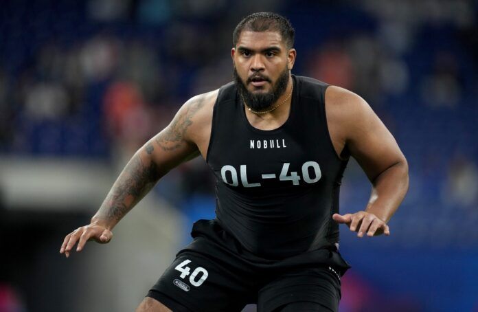 Juice Scruggs during the NFL Scouting Combine at Lucas Oil Stadium. Mandatory.