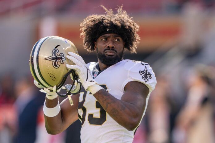 Juwan Johnson before the game against the San Francisco 49ers.