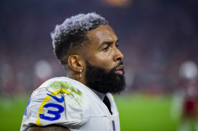 Los Angeles Rams WR Odell Beckham Jr. (3) looks on against the Arizona Cardinals.