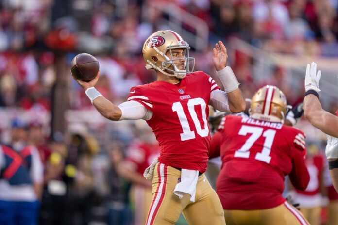 Jimmy Garoppolo during the second quarter against the New Orleans Saints.