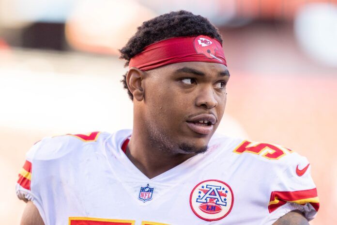 Kansas City Chiefs offensive tackle Orlando Brown Jr. (57) after the game against the San Francisco 49ers at Levi's Stadium.