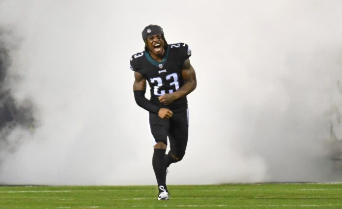 C.J. Gardner-Johnson runs onto the field during introductions against the Green Bay Packers.