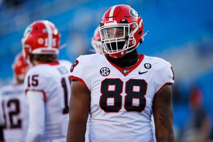 Jalen Carter looks on before the game against Kentucky.