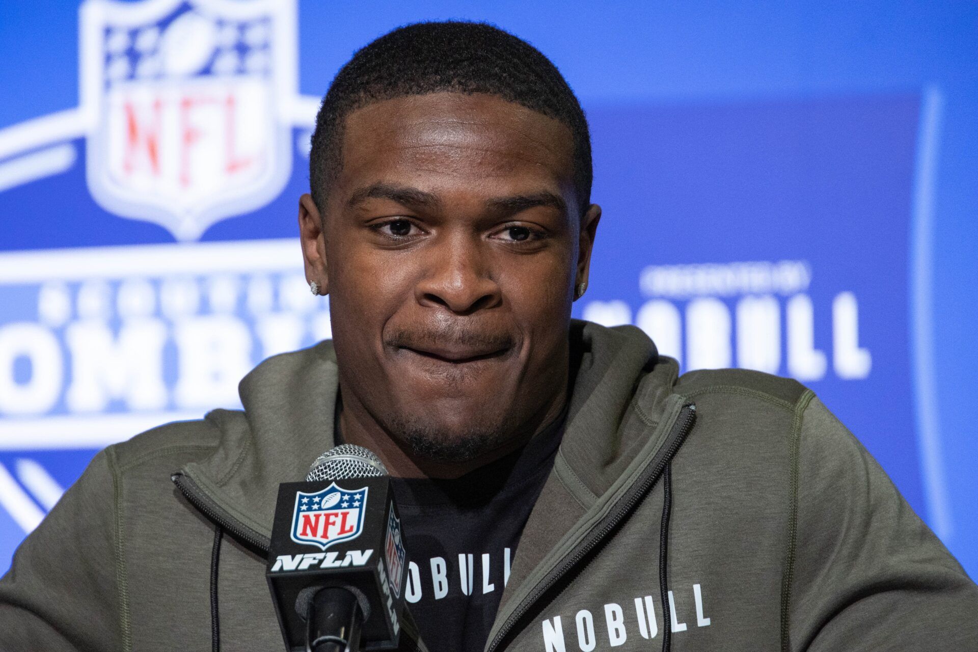 Texas A&M RB Devon Achane at the NFL Scouting Combine.