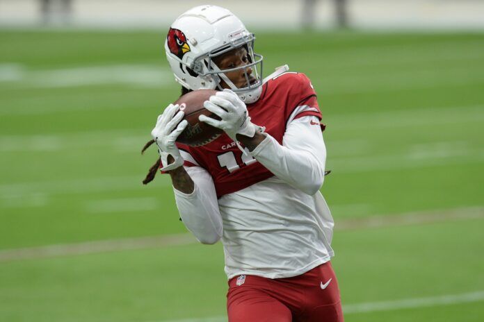 DeAndre Hopkins (10) warms up prior to facing the Washington Football Team.