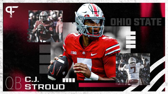 Ohio State QB C.J. Stroud prepares for the 2023 NFL Draft.