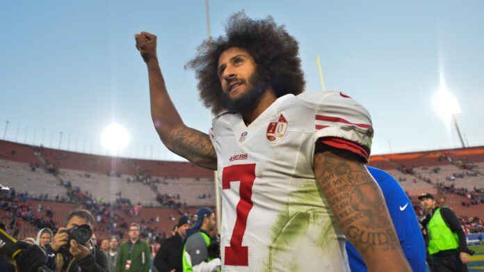 Colin Kaepernick walks off the field after a San Francisco 49ers game.