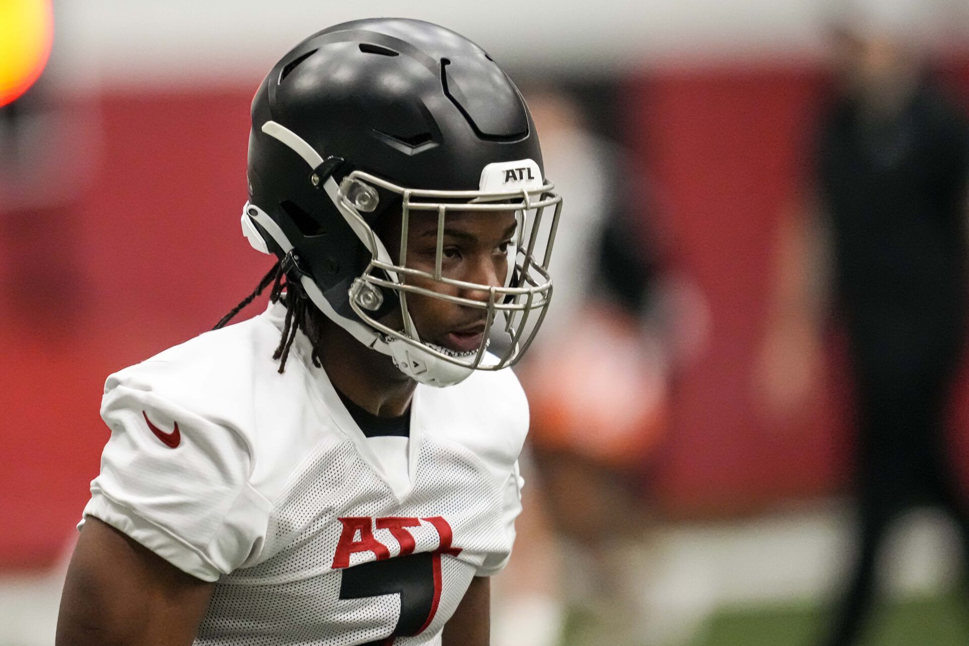 Atlanta Falcons RB Bijan Robinson (7) during rookie camp.