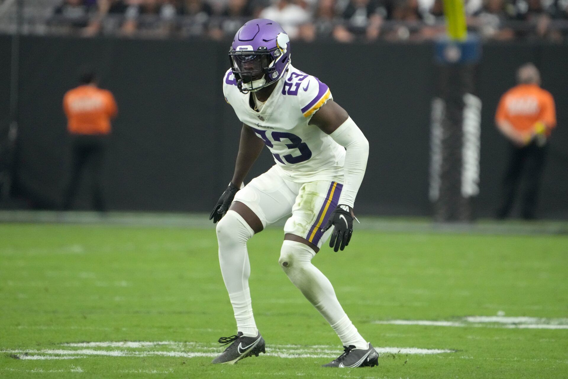 Minnesota Vikings cornerback Andrew Booth during a play.