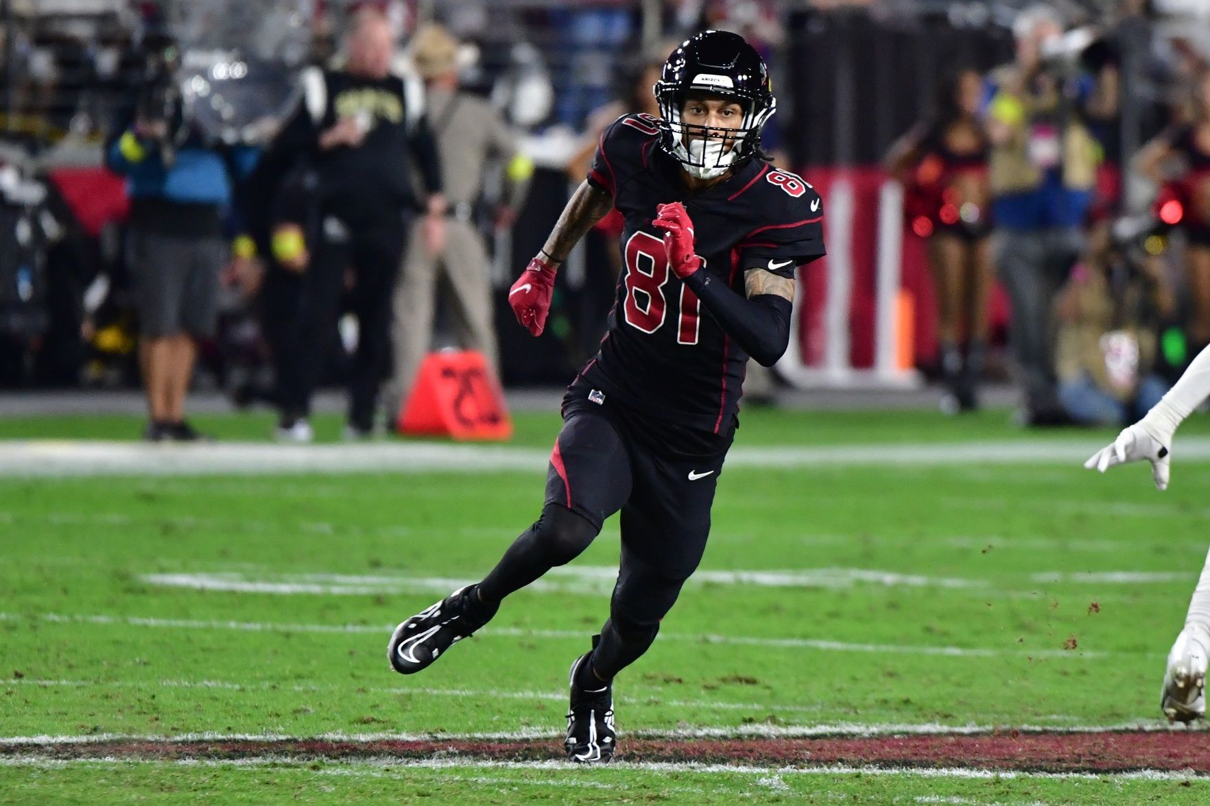 Arizona Cardinals WR Robbie Chosen (81) runs a route against the New Orleans Saints.