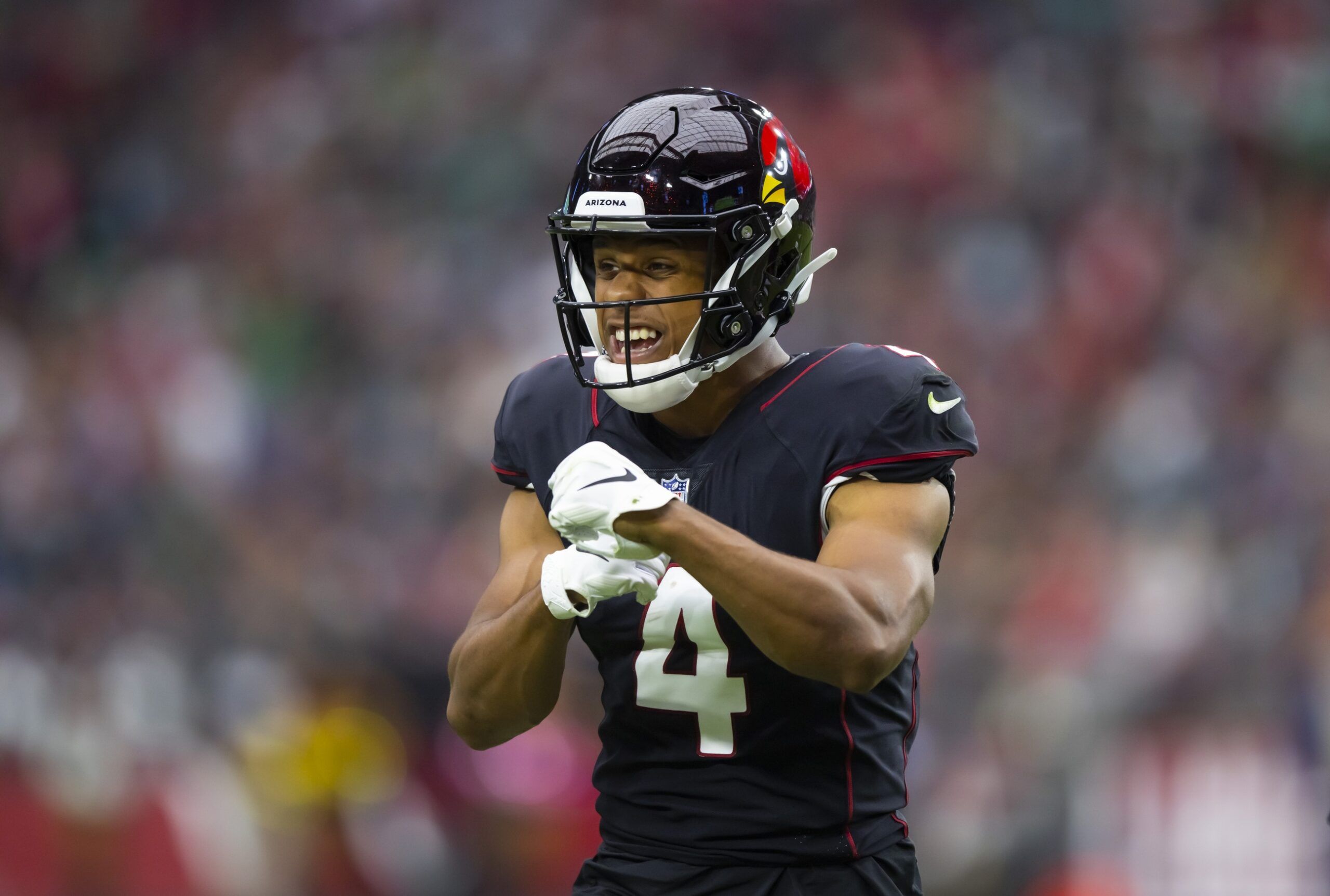 Rondale Moore (4) against the Philadelphia Eagles at State Farm Stadium.