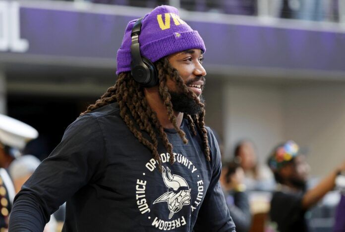 Running back Dalvin Cook during warmups before a game as a member of the Minnesota Vikings.