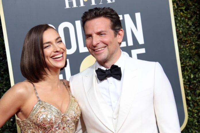 Irina Shayk, left and Bradley Cooper arrive at the 76th Golden Globe Awards at the Beverly Hilton.