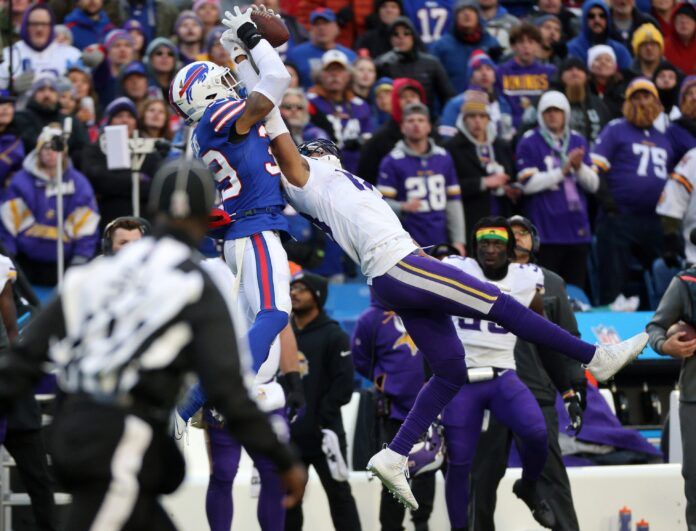 Justin Jefferson's reception vs. the Buffalo Bills.