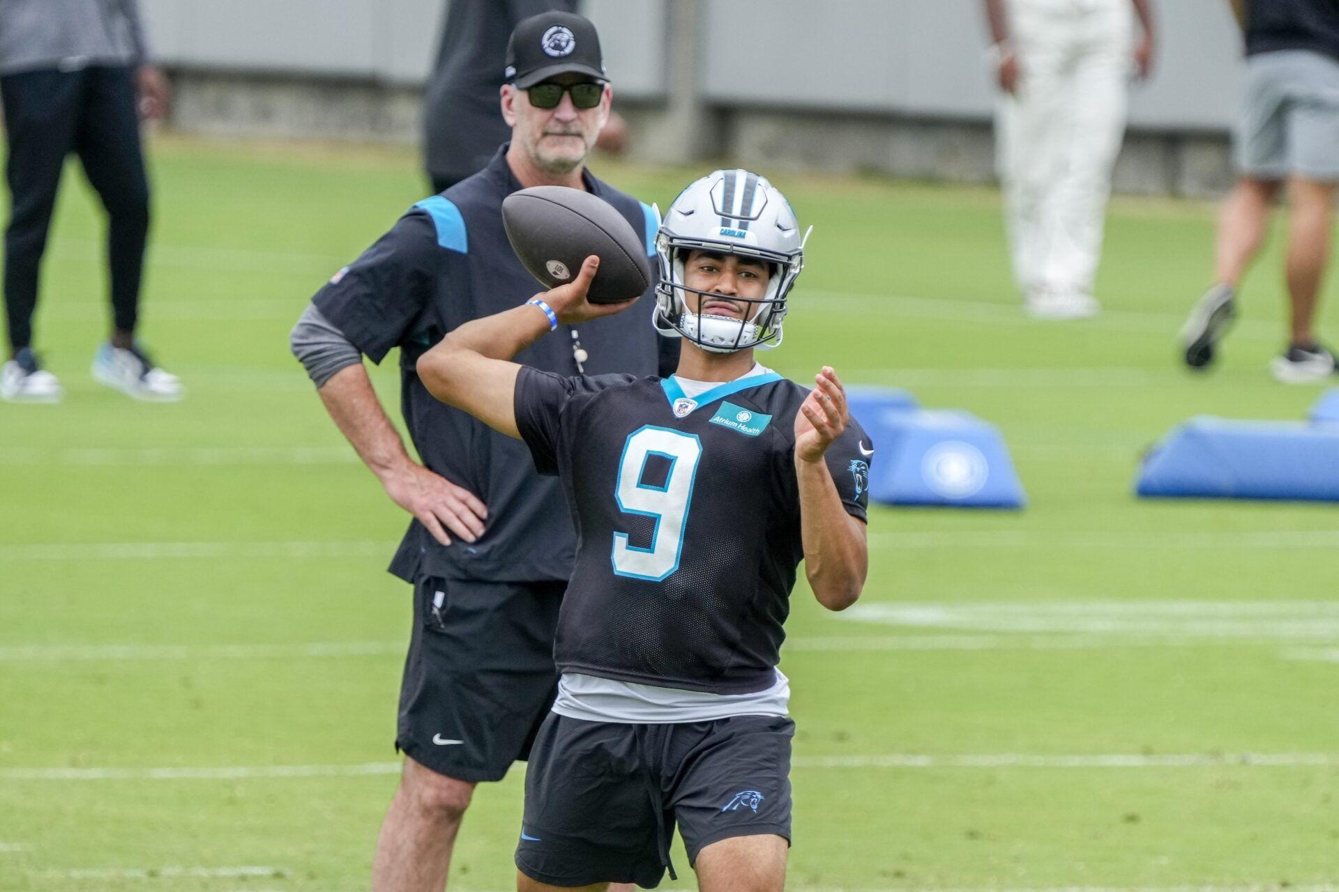 Bryce Young (9) during the Carolina Panthers minicamp.