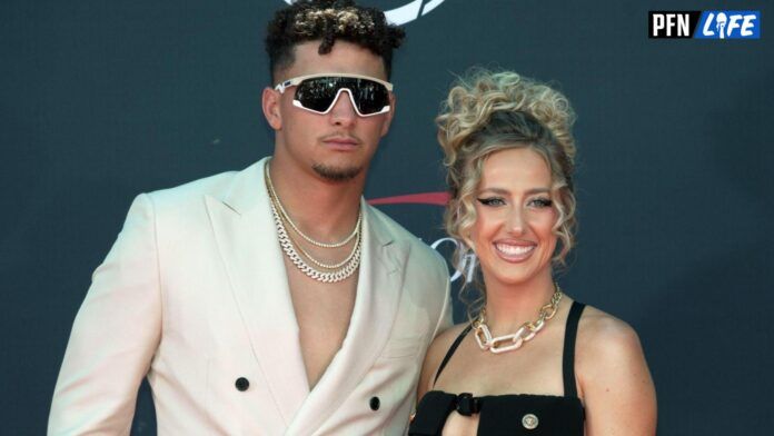 Patrick and Brittany Mahomes on the red carpet before the 2023 ESPYs.