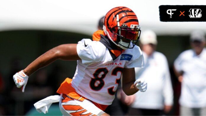 Cincinnati Bengals WR Tyler Boyd (83) runs a route during training camp practice.