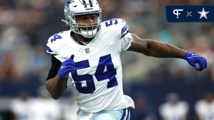 Dallas Cowboys defensive end Sam Williams (54) in game action in the first quarter against the Jacksonville Jaguars.