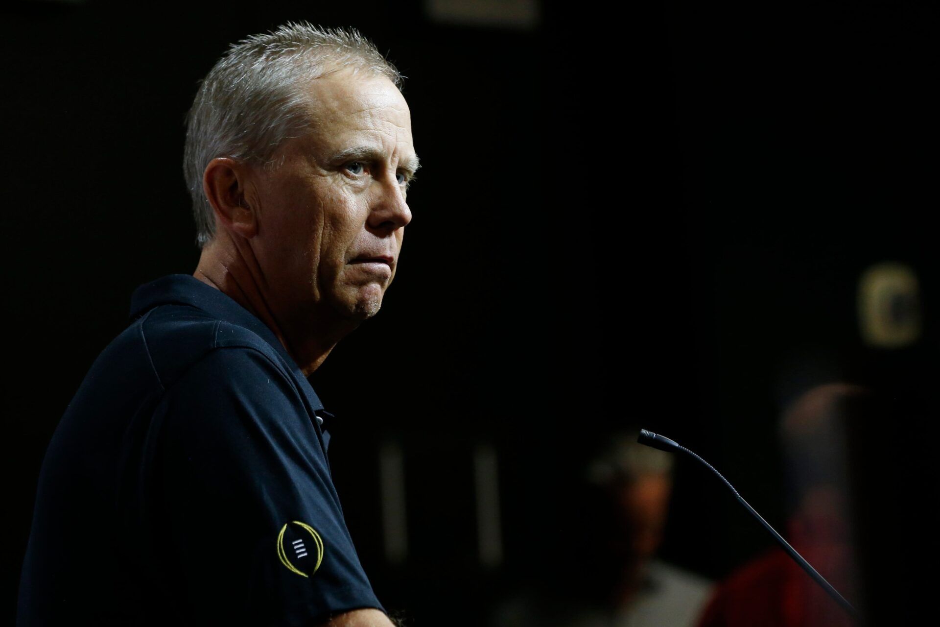 Todd Monken speaks to the media in Athens, Ga.