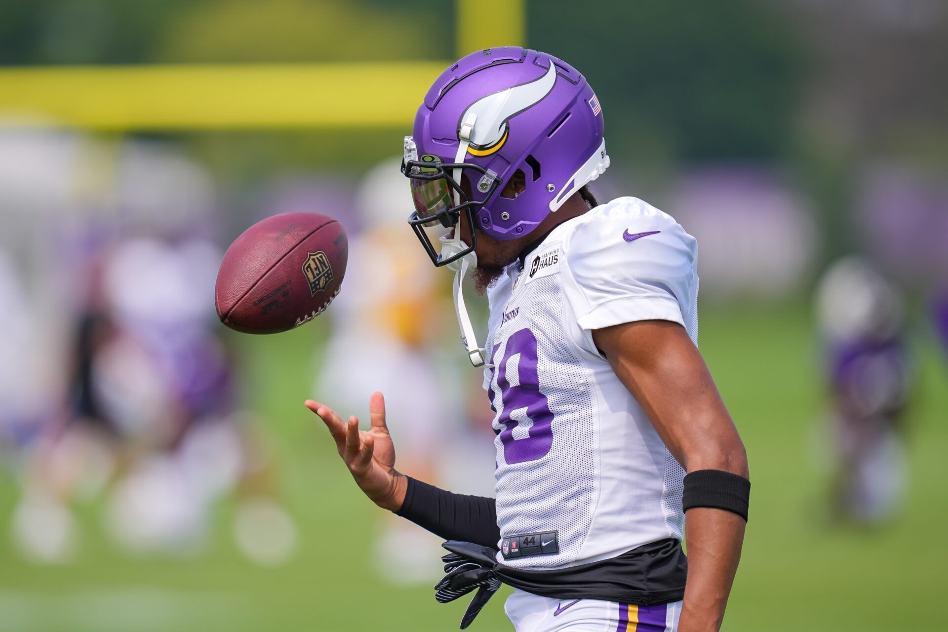 Minnesota Vikings WR Justin Jefferson (18) during training camp.