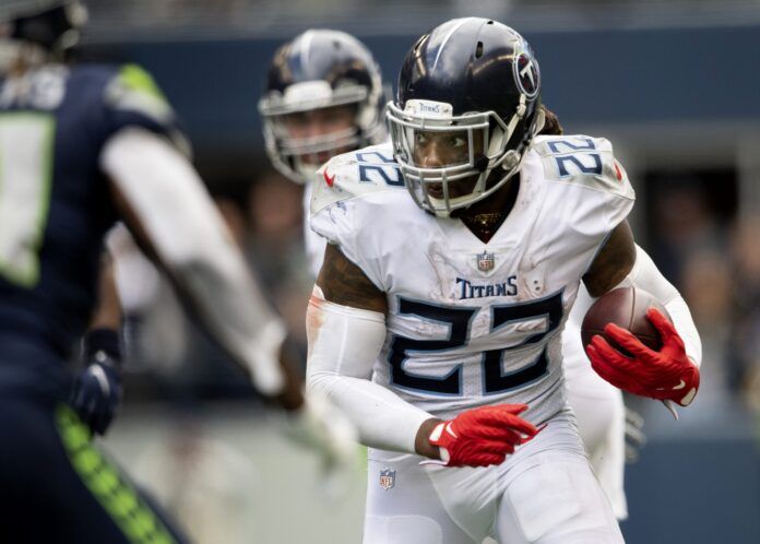 Derrick Henry (22), in action against Seattle Seahawks.