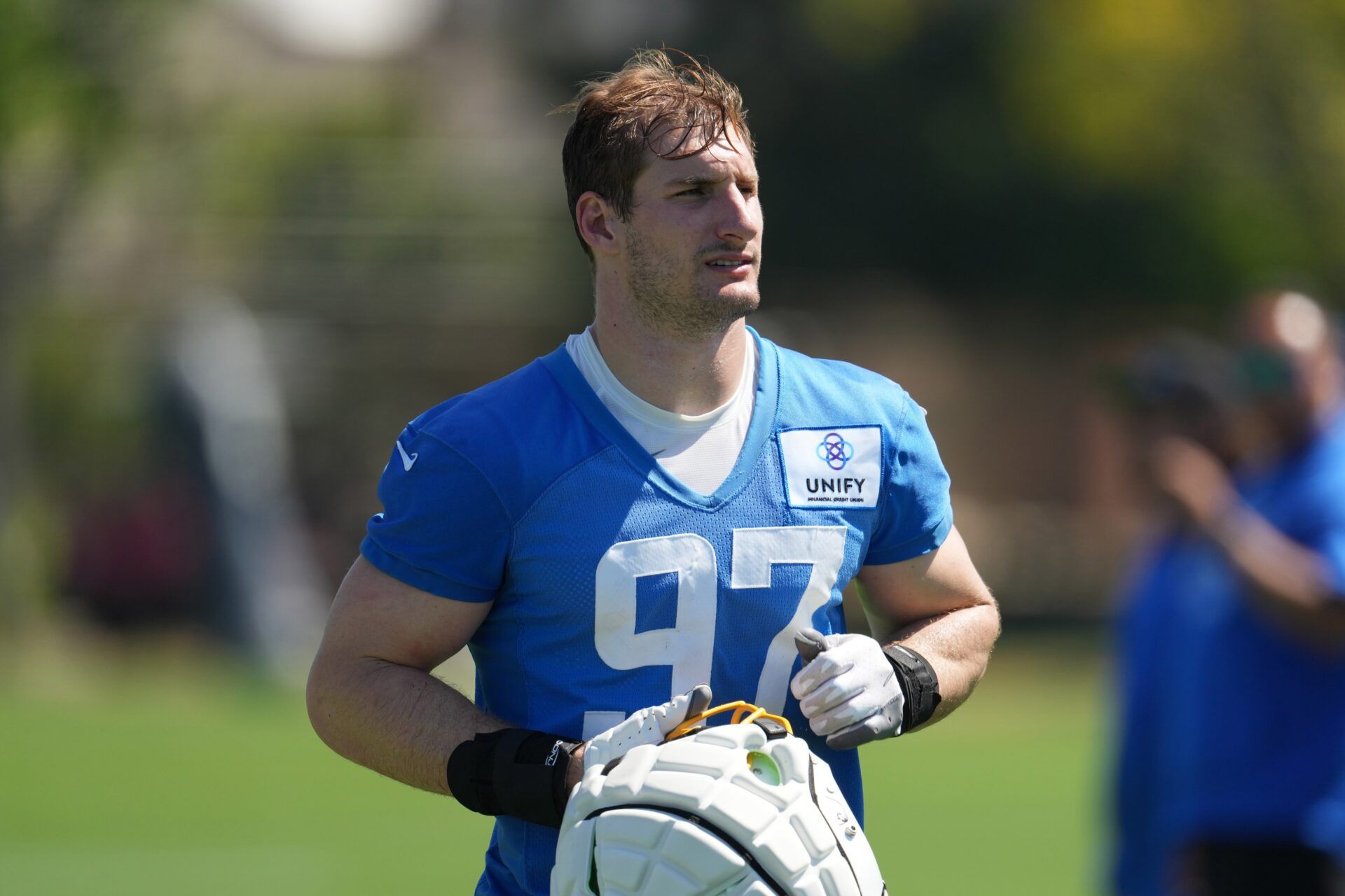 Joey Bosa (97) during training camp at Jack Hammet Sports Comples.