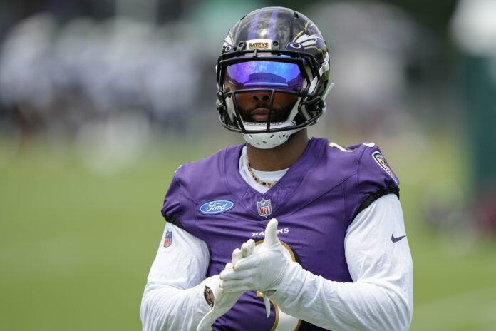 Odell Beckham Jr. at Baltimore Ravens practice.