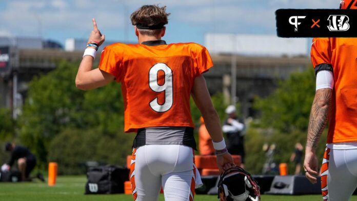 Cincinnati Bengals quarterback Joe Burrow returns to practice Wednesday, August 30, 2023 as the team prepares for the season opener against the Browns Burrow suffered a calf injury on July 27, has not participated in practice publicly, but did go through his normal pregame warmup before the Bengals' preseason opener against the Green Bay Packers on Aug. 11.