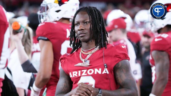 Marquise Brown (2) looks on against the Denver Broncos at State Farm Stadium.