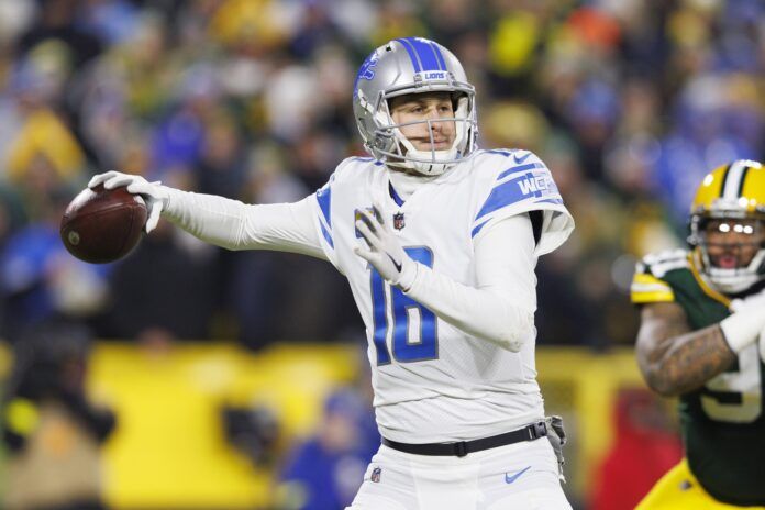 Detroit Lions quarterback Jared Goff (16) during the game against the Green Bay Packers.