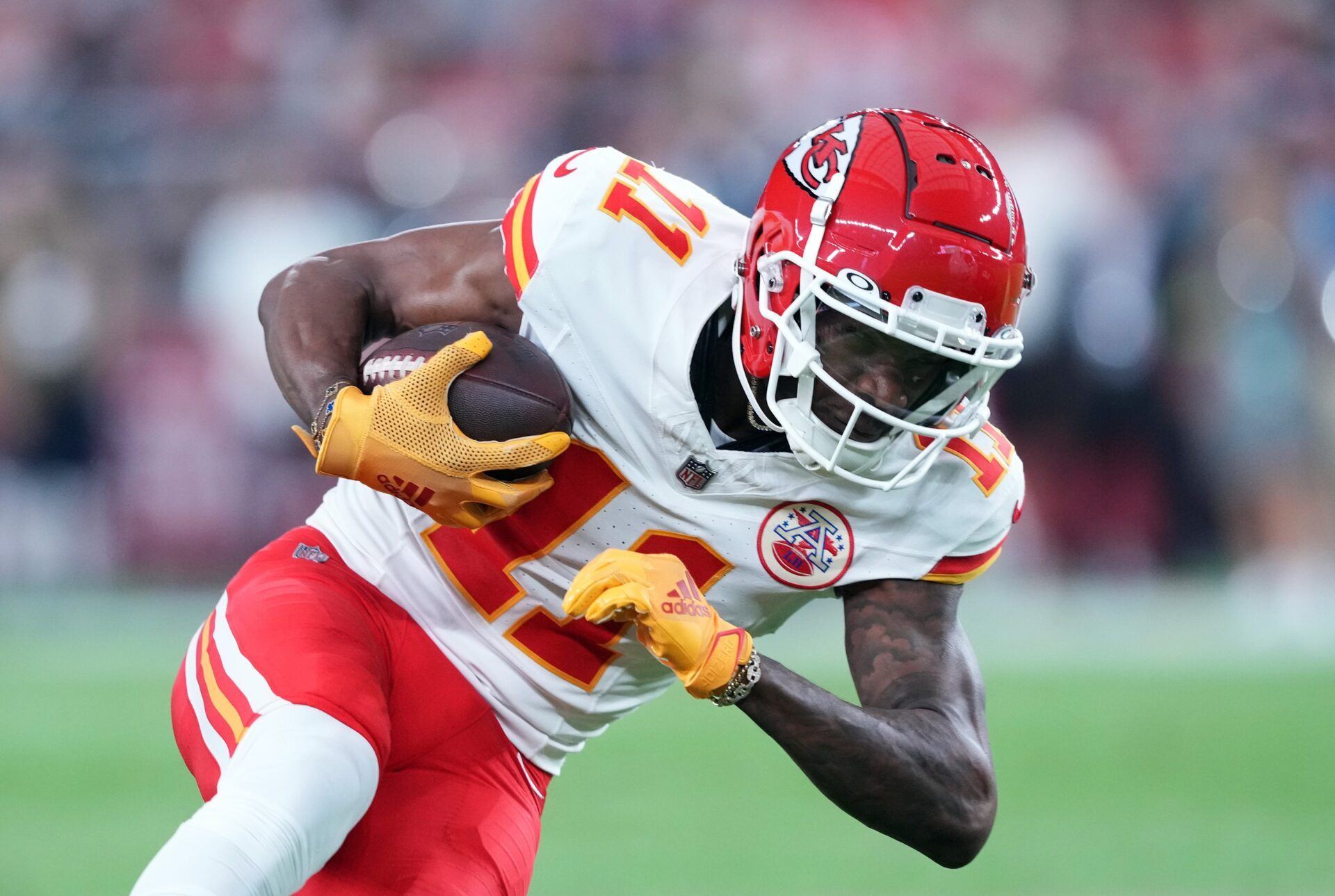 Kansas City Chiefs wide receiver Marquez Valdes-Scantling (11) against the Arizona Cardinals at State Farm Stadium.