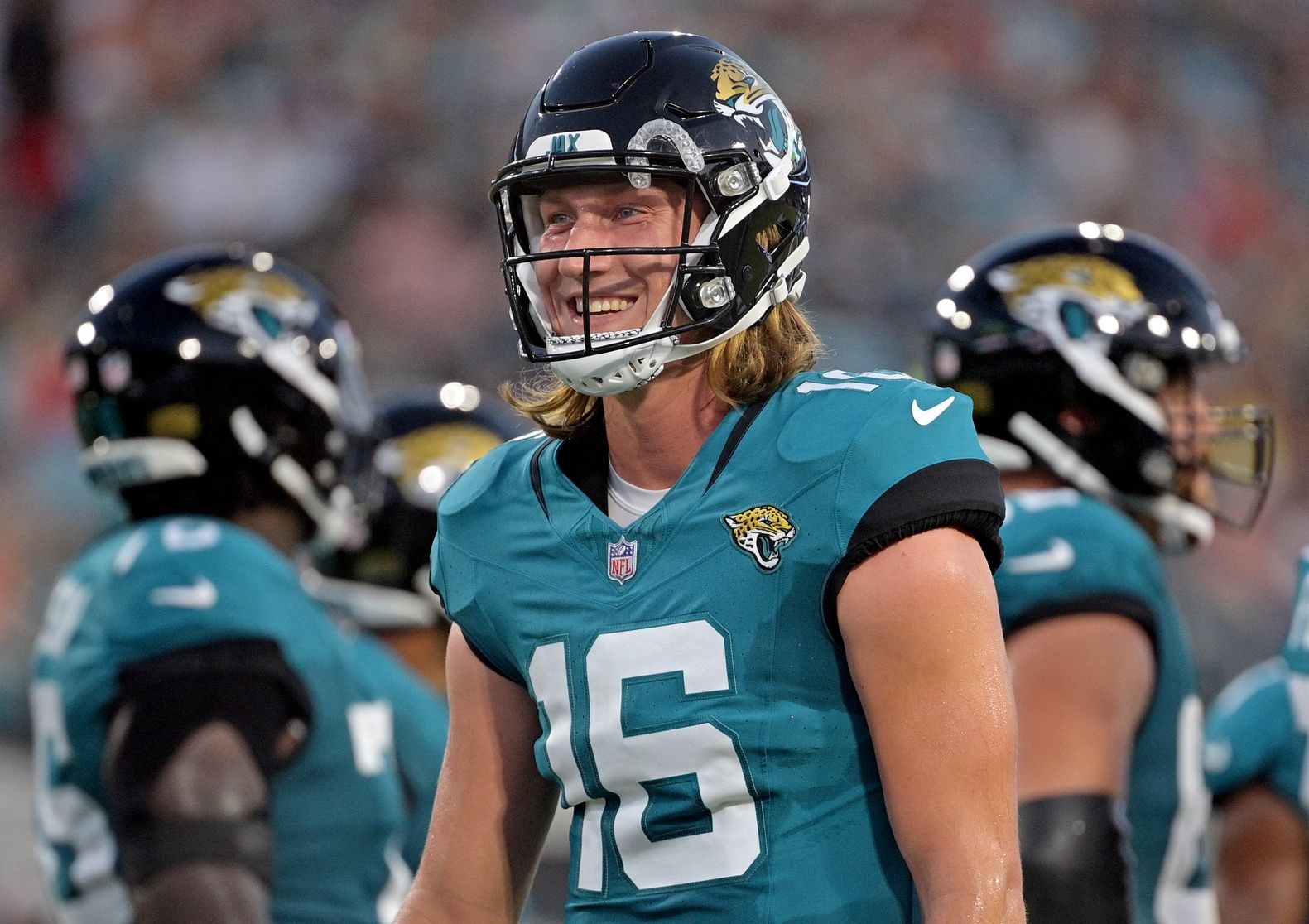 Trevor Lawrence (16) during the second quarter of the game against the Miami Dolphins at EverBank Stadium.