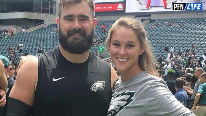 Philadelphia Eagles OL Jason Kelce and his wife, Kylie.