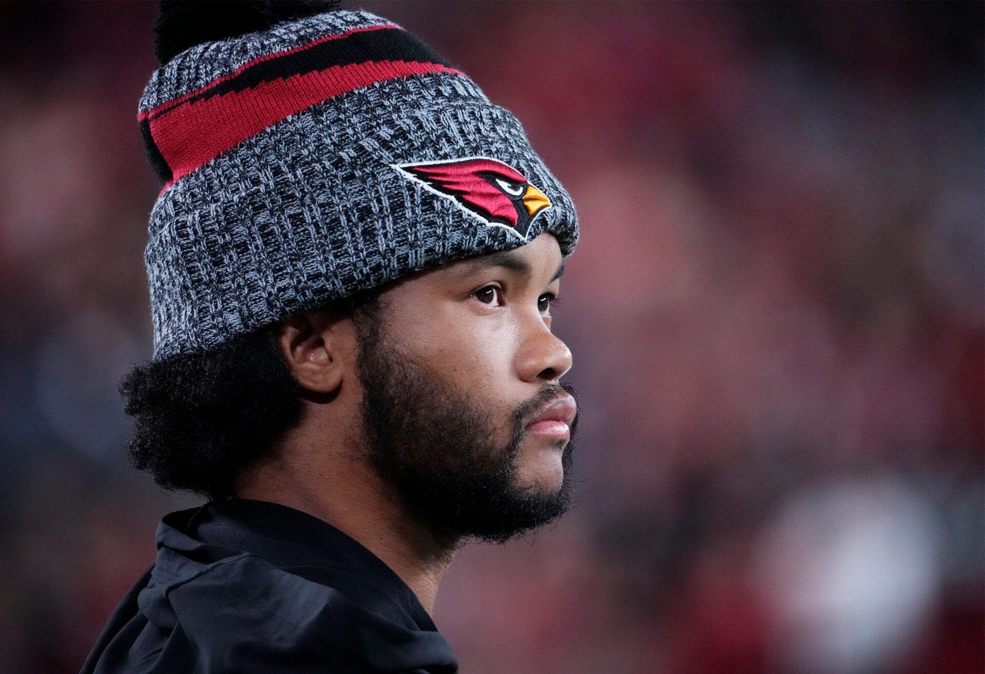 Arizona Cardinals quarterback Kyler Murray (1) arrives on the field during a preseason game against the Denver Broncos at State Farm Stadium in Glendale on Aug. 11, 2023