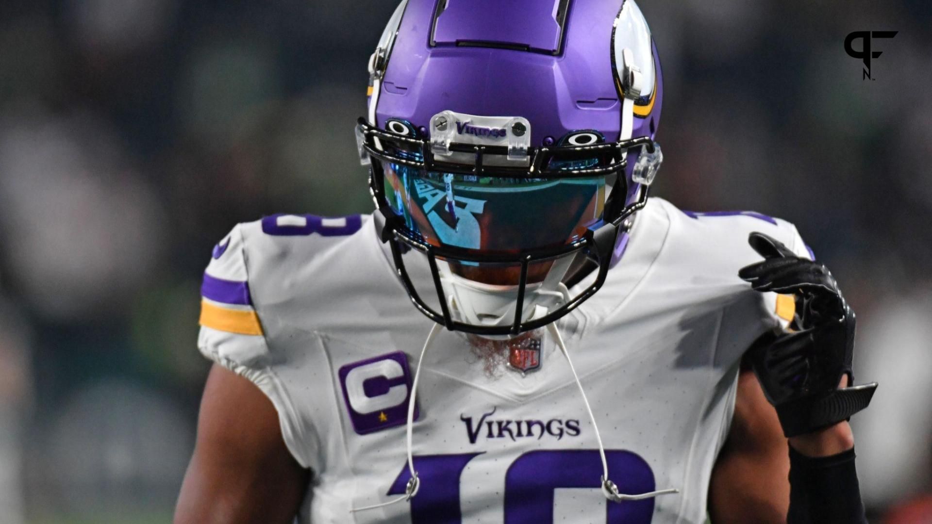 Minnesota Vikings wide receiver Justin Jefferson (18) against the Philadelphia Eagles at Lincoln Financial Field.